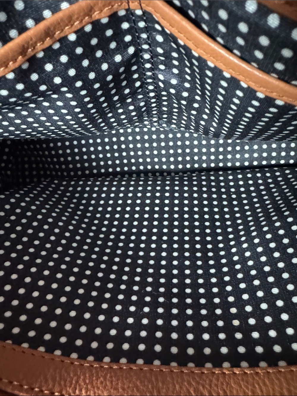 kate spade Black Wool Tote with Tan Leather Trim and Toggle Accents - Picture 5 of 7
